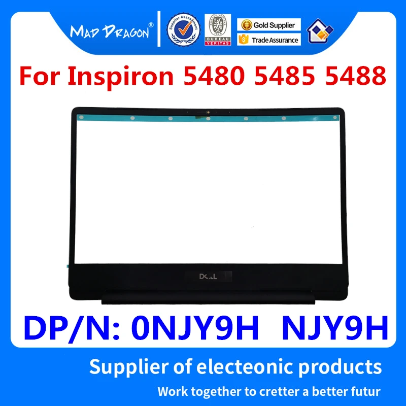 

laptop New original LCD Front Bezel Cover black B shell LCD Bezel Cover For Dell Inspiron 14 5000 5480 5485 5488 0NJY9H NJY9H