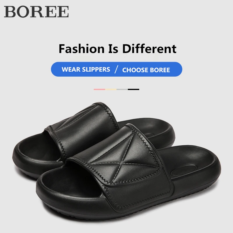 BOREE/летние женские тапочки Простые домашние на толстой подошве Нескользящие