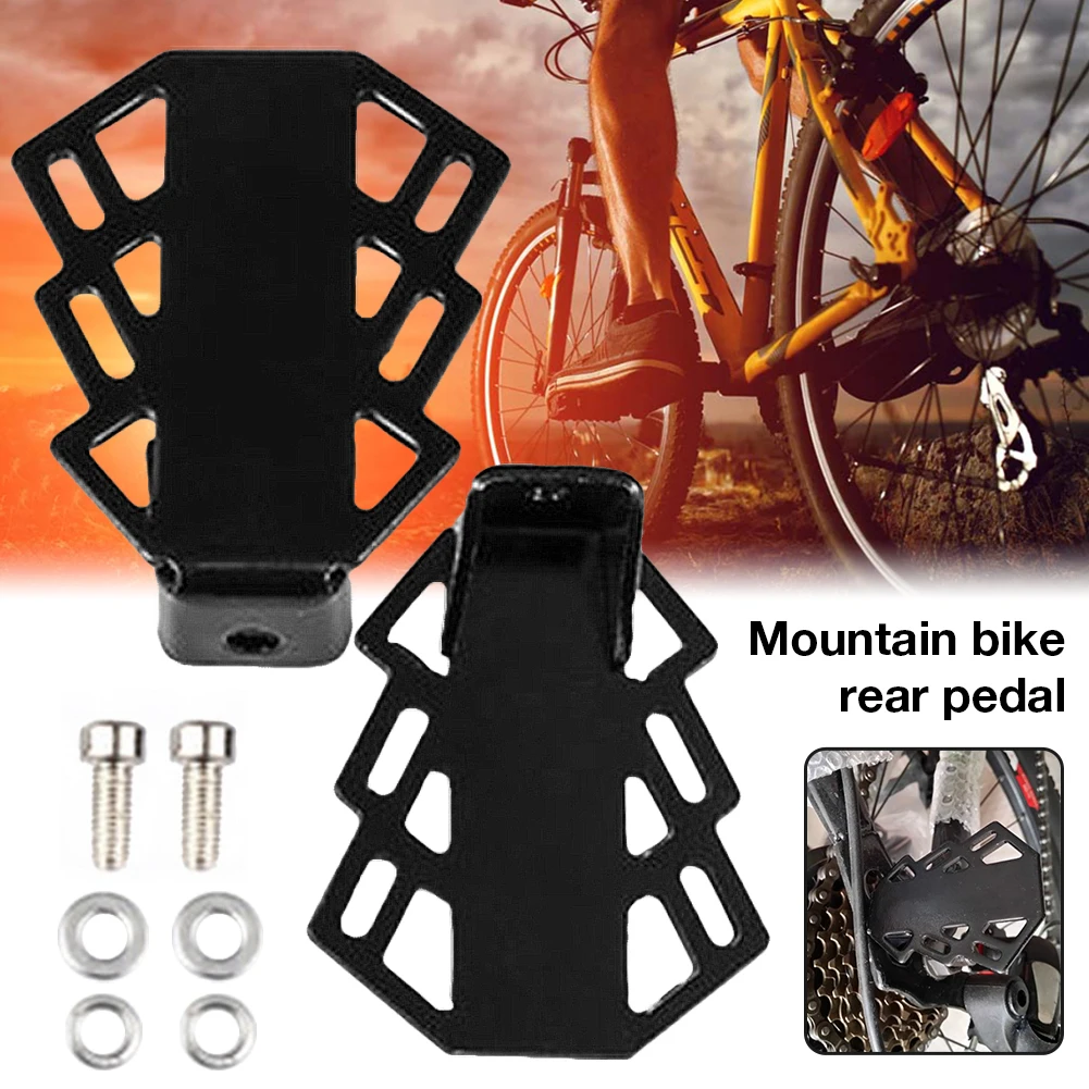 Стальная Задняя педаль для горного велосипеда утолщенные задние складные педали