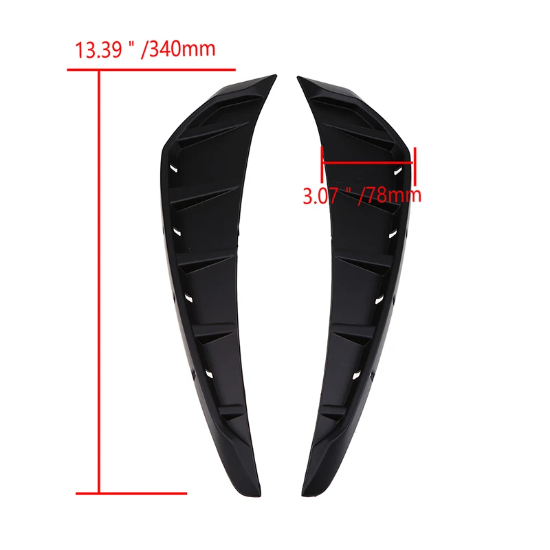 Posbay Черный ABS боковое крыло воздушный поток Впускное отверстие крышка наклейки