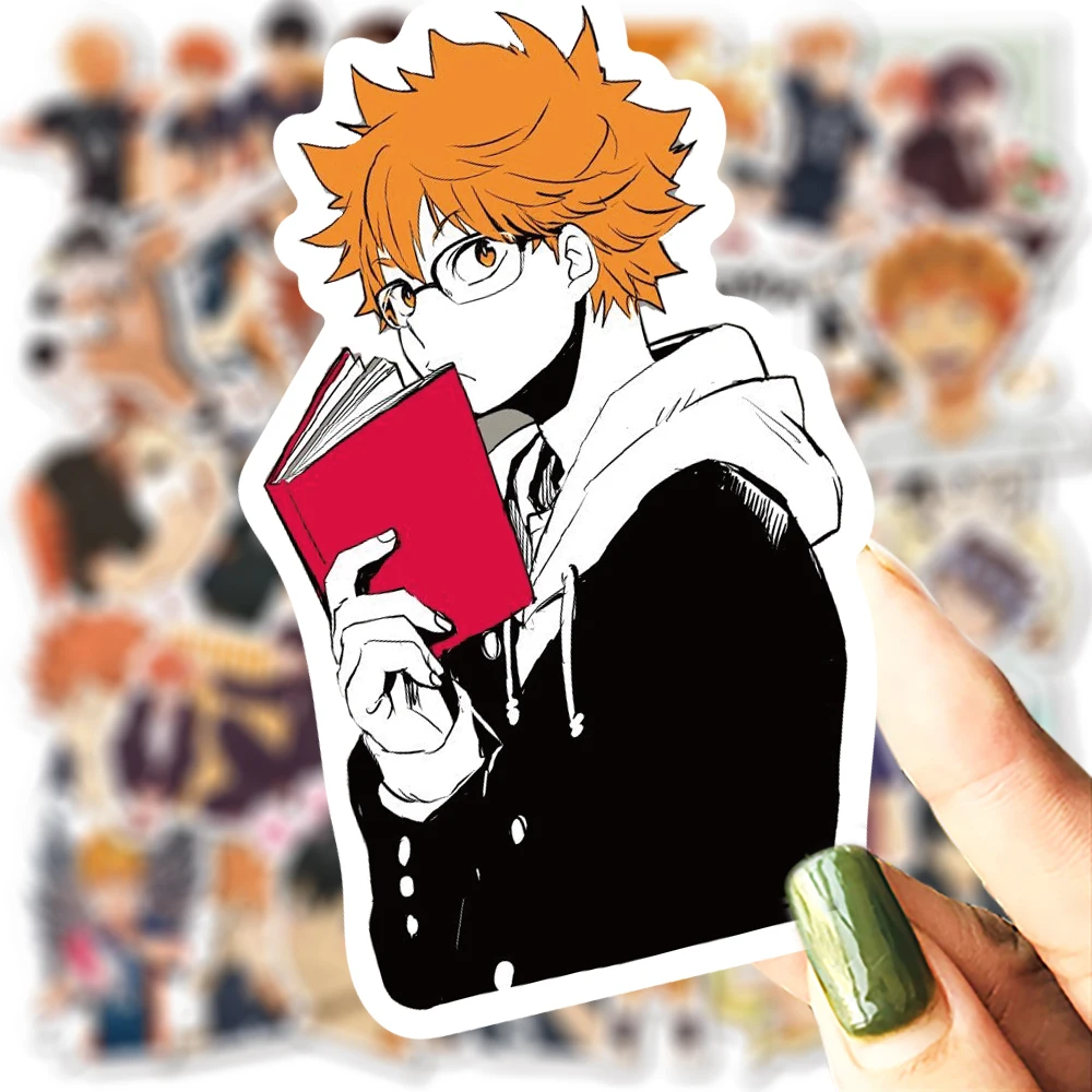 

50 pcs Japanese Animation Haikyuu Vinyl Waterproof Stickers for Kids Teens Adults Luggage Laptop Bike Skateboard Supplies