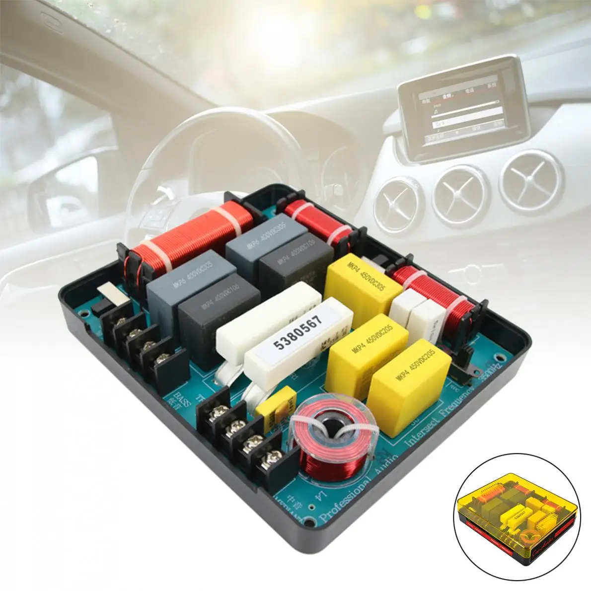 350W фары для автомобилей Динамик 3-х полосная кроссовер аудио ВЧ + Alto баса