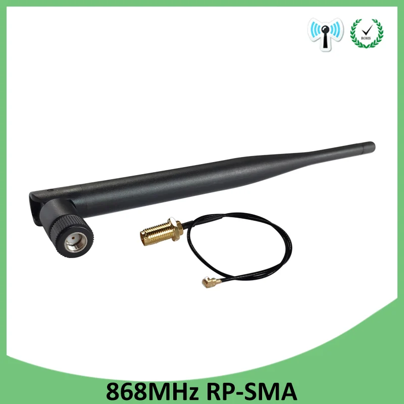 868MHz Antenna Lora Lorawan 915MHz 5pcs 5dbi RP-SMA Connector 868 MHz 915 IOT antena GSM 21cm SMA Male /u.FL Pigtail Cable