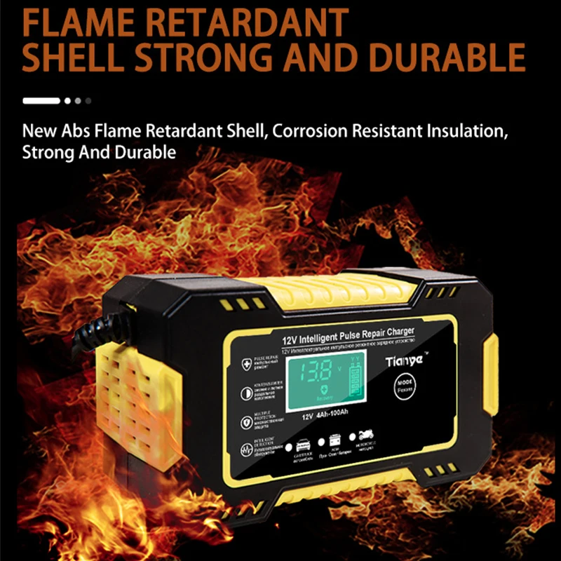 Полностью автоматическое автомобильное зарядное устройство для аккумуляторов 12