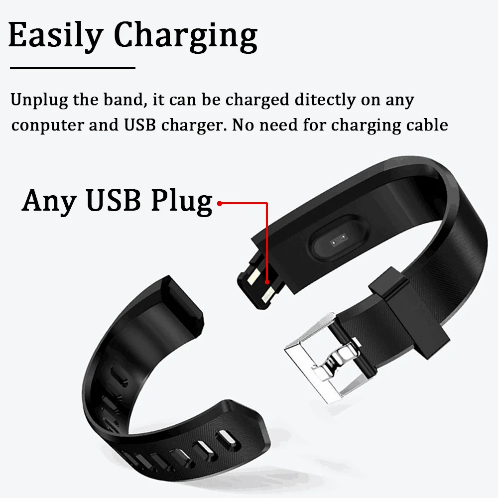 Смарт-часы MotionFit 115 Plus с Bluetooth водонепроницаемый фитнес-трекер монитором