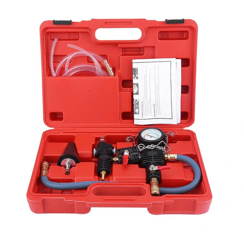 

Auto Coolant Vacuum Kit Cooling System Radiator Set Refill and Purging Tool Universal for automotive cooling systems test