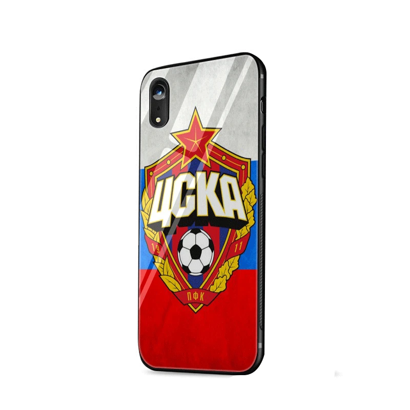 mobile phone case glass for iPhone xr x xs max 7 8 6 6s Plus cover Football CSKA Moscow |