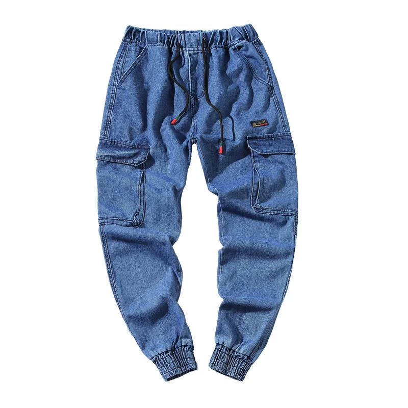 Джинсы карго FAVOCENT мужские джинсовые повседневные брюки султанки из денима с
