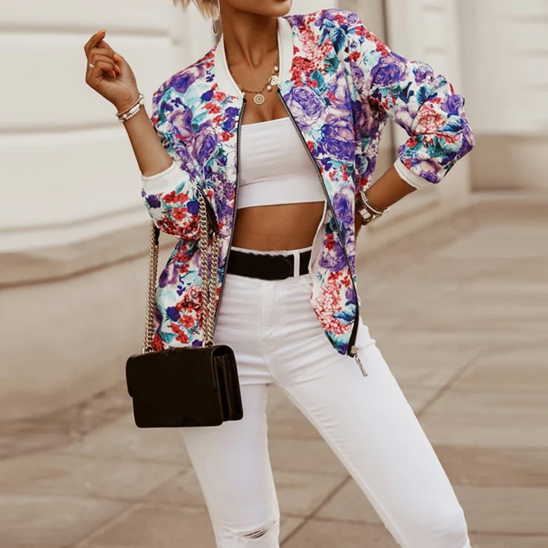 

Осенняя Женская одежда, модное женское пальто с принтом, куртка с цветами, женская верхняя одежда, топы, повседневный рабочий офисный костюм...