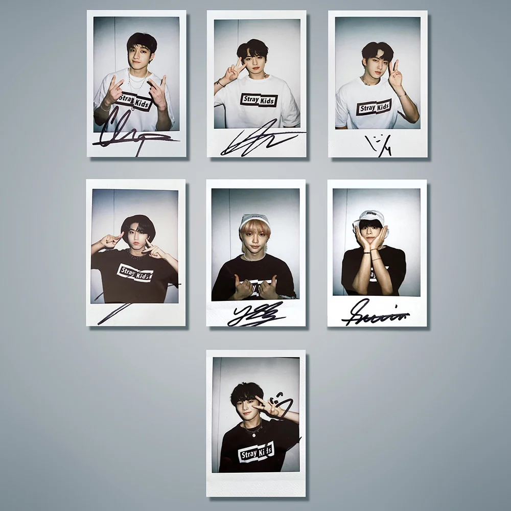 

7pcs/set Kpop STRAY KIDS Signed Photocard K-pop Straykids Photo Cards for fans collection
