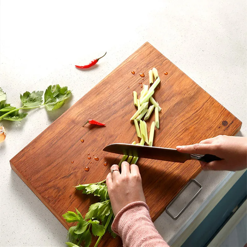 

Разделочная доска с ручкой из розового дерева для мяса, сыра, овощей, фруктов