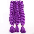 165 г, 82 дюйма, синтетические накладные волосы для косичек, предварительно растянутые высокотемпературные волосы для женщин, черного цвета