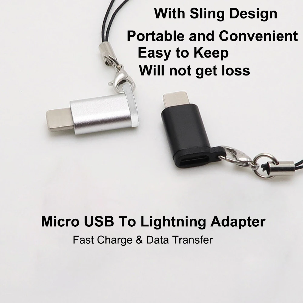 VOXLINK Mini Micro USB для освещения 8-контактный адаптер для Apple с брелоком для iphone X XS XR 8 7 Plus Синхронизация зарядного устройства OTG конвертер