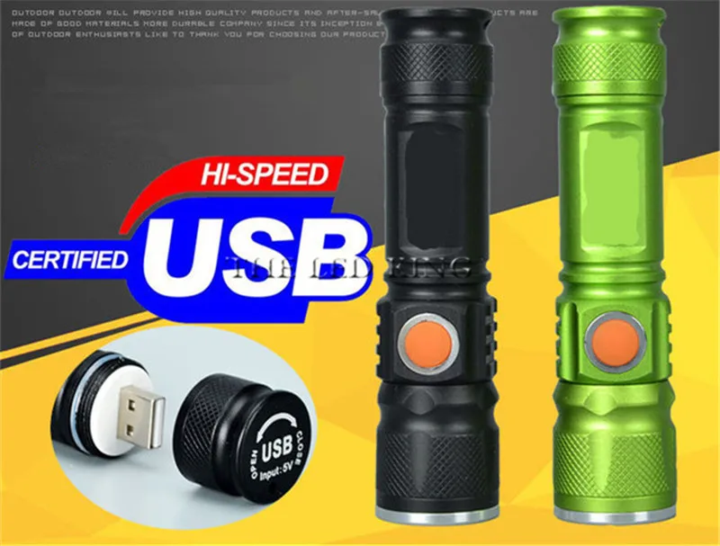 USB светодиодный фонарик перезаряжаемый светодиодный фонарик Фонарь T6 аккумулятор высокой мощности тактический фонарик для велосипеда