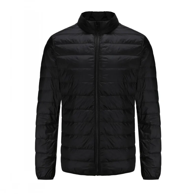 New Brand Autumn Winter Light Down Jacket Men's Fashion Hooded Short Large Ultra-thin Lightweight Youth Slim Coat Down Jackets