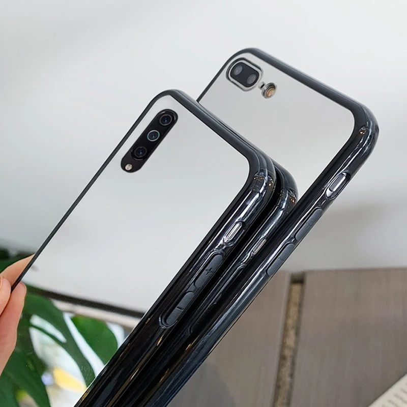 Для чехол для телефона samsung Galaxy A40 Чехол класса люкс из розового золота мягкий чехол из ТПУ с зеркалом 40 30 A50 A70 A20 A10 S8 S9 S10 плюс S10e S7 край