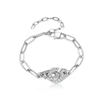 Ожерелье из серебра 925 пробы, браслет с наручниками для женщин и мужчин, серебряная цепочка, ожерелье с подвеской, ювелирные изделия для мужчин