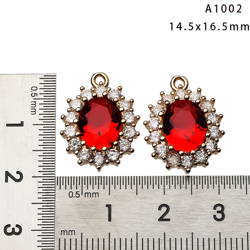 4p овальные амулеты подвески с покрытыем цвета чистого 24 каратного золота медные