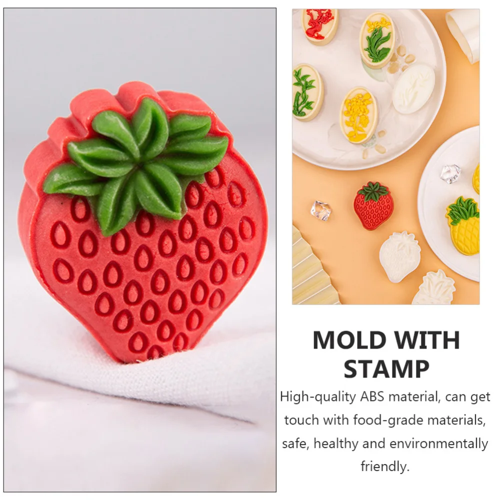 

1Pc Decorative Baking Mold Strawberry Shaped Cake Mold Hand Press Bakeware White