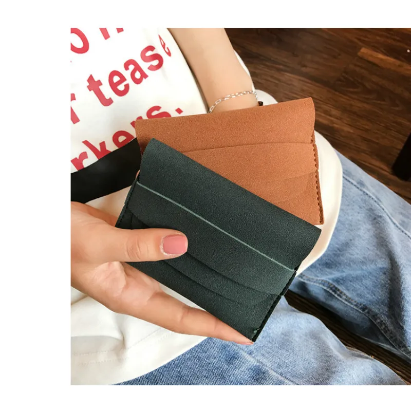 Однотонный кошелек чехол из искусственной кожи с держателем для кредитных карт