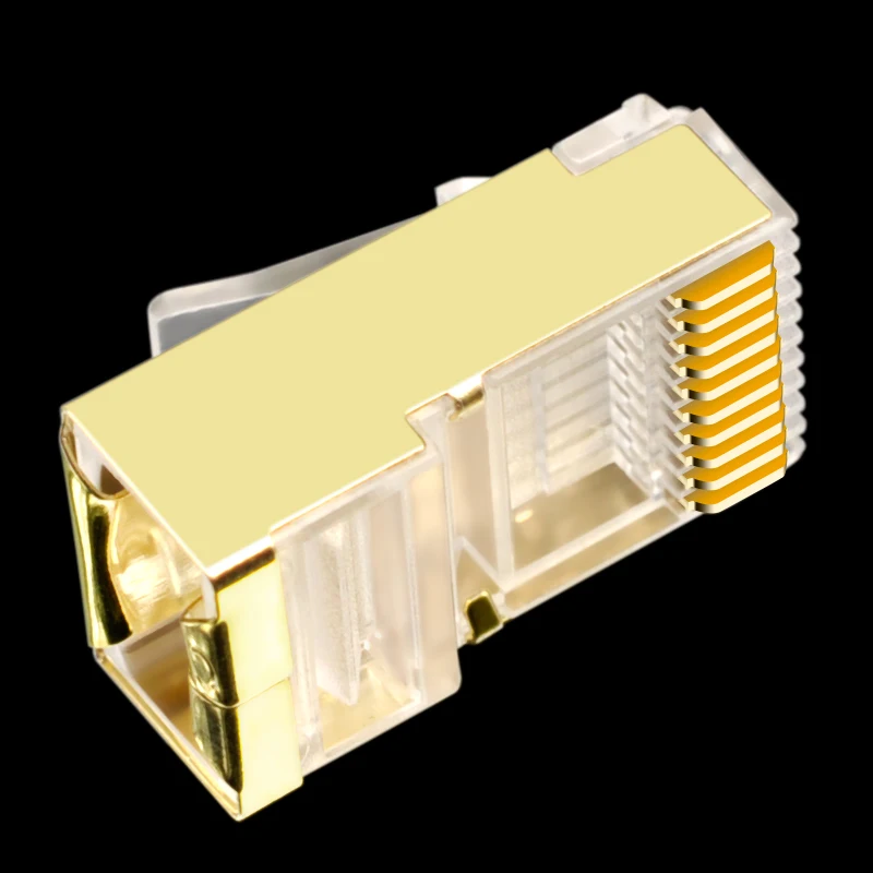 CNCOB 10P10C RJ50 многожильный соединитель для сетевого кабеля RJ48 прозрачный штекер