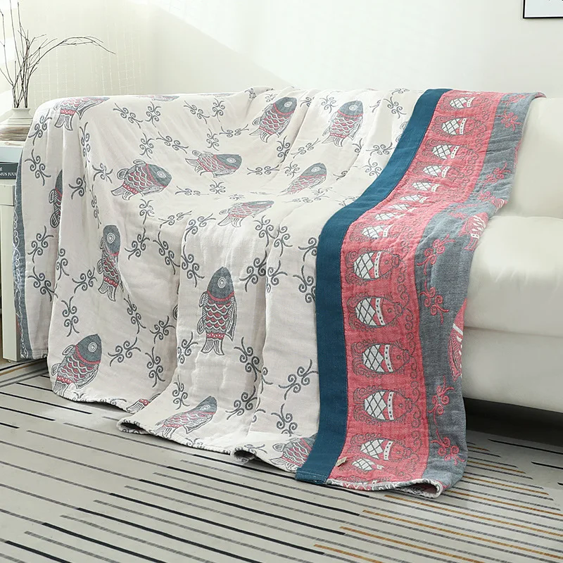 Хлопок марля муслин пледы Одеяло для диван кровать летние легкие кроссовки