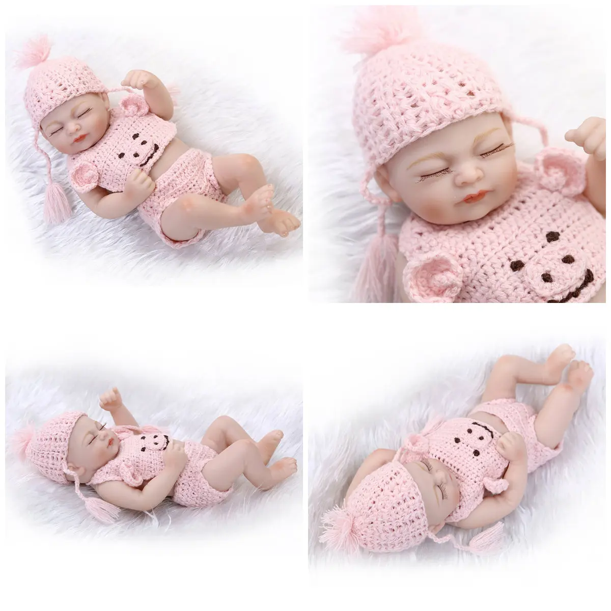 

New Baby Doll Toy Gift hot sale 10'' Full Silicone Bathing Lifelike Doll Reborn Doll