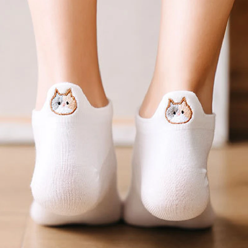 Хлопковые однотонные мягкие носки-следки Стандартные цветные носки для отдыха с