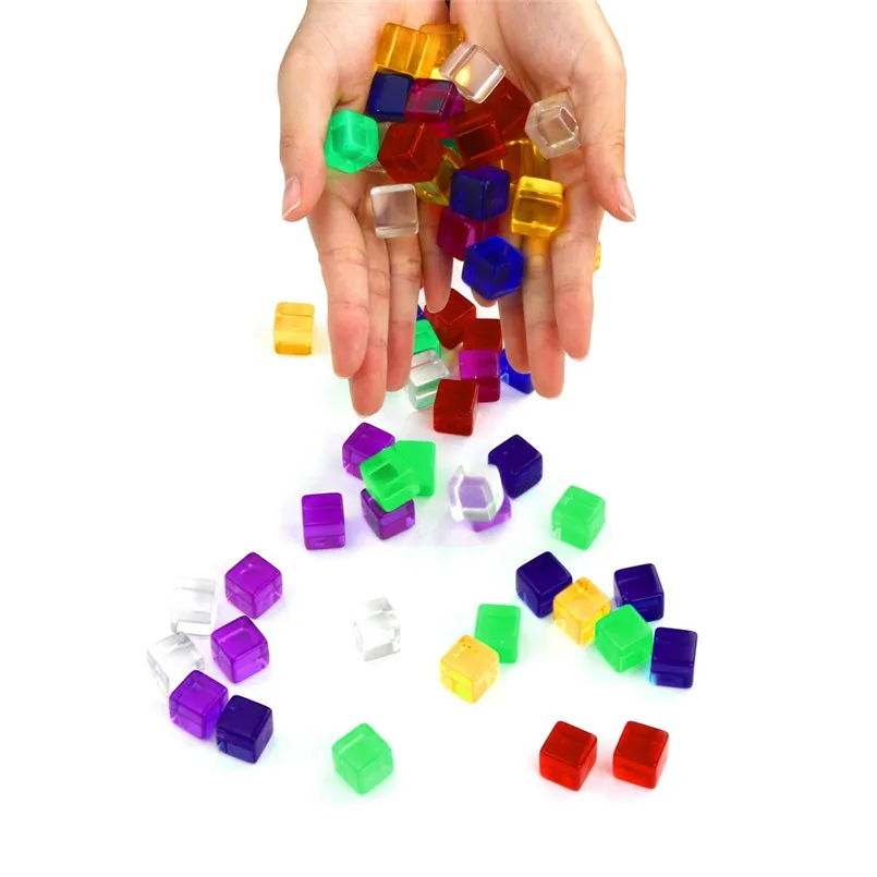 60 шт./набор прозрачные акриловые игральные кости с 6 лицами|Кубики| |