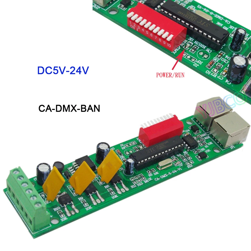 Светодиодный контроллер 3CH/4CH/6CH/8CH/9CH/12CH RGB RGBW DMX512 декодер для светодиодной ленты