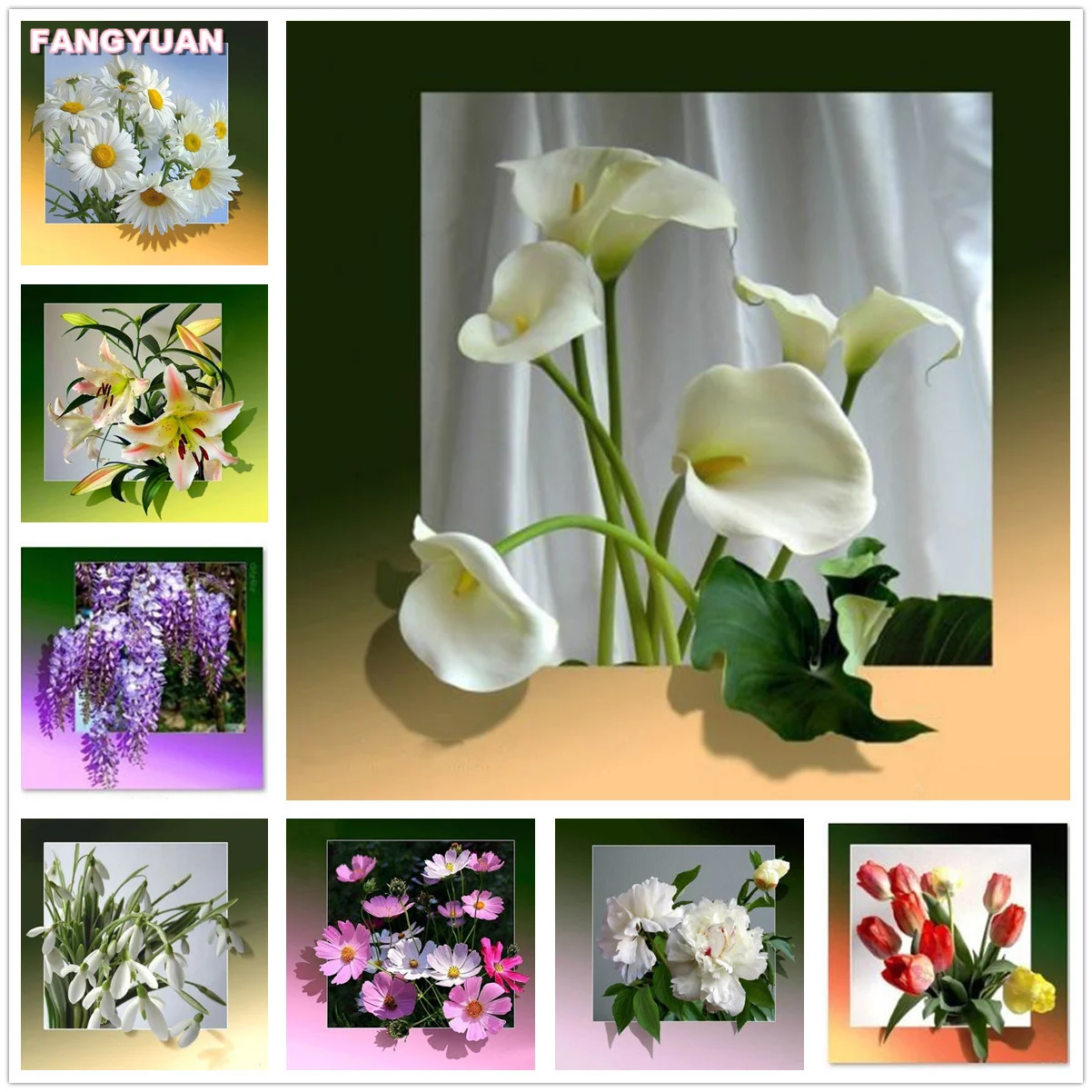 

Full Drill 5D Diy Diamond Painting Lily Diamond Embroidery Flowers Cross Stitch Kits Mosaic Handicraft Home Decoration Gift