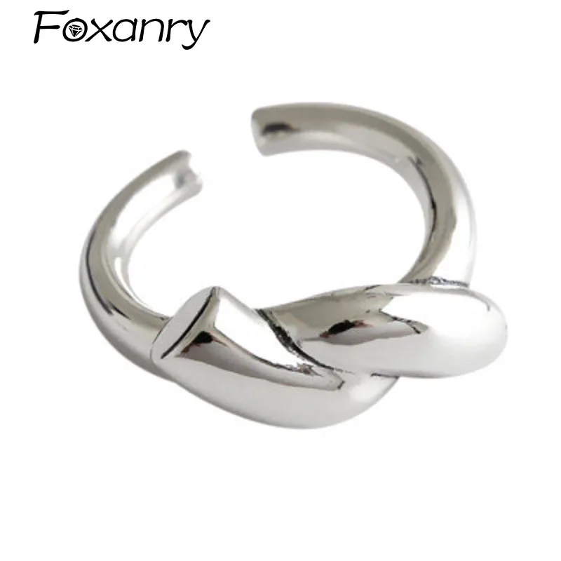 

Foxanry, простой, Стерлинговое Серебро 925 пробы, модный, простой, Geomet для женщин, пары, обручальные ювелирные изделия, горячая Распродажа, вечерн...