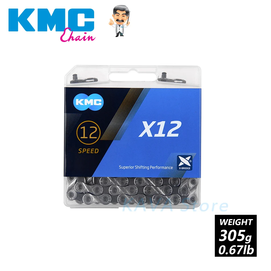 KMC X8 X9 X9sl X10 X10sl X11SL X12 велосипедная цепь 9S 10S 11S золото для MTB/шоссейного велосипеда для Shimano/SRAM 8 9 10 11 скорость 116л/цепь - Цвет: X12 Silve