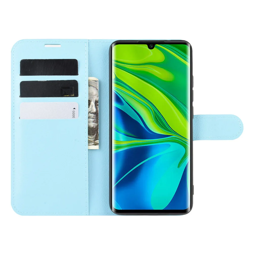 Чехол-книжка для Xiaomi Mi CC9 Pro из искусственной кожи с отделением карт и подставкой