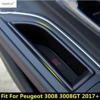 accessories interior for peugeot 3008 3008gt 2017 2022 car front inside door armrest storage box pallet container cover kit