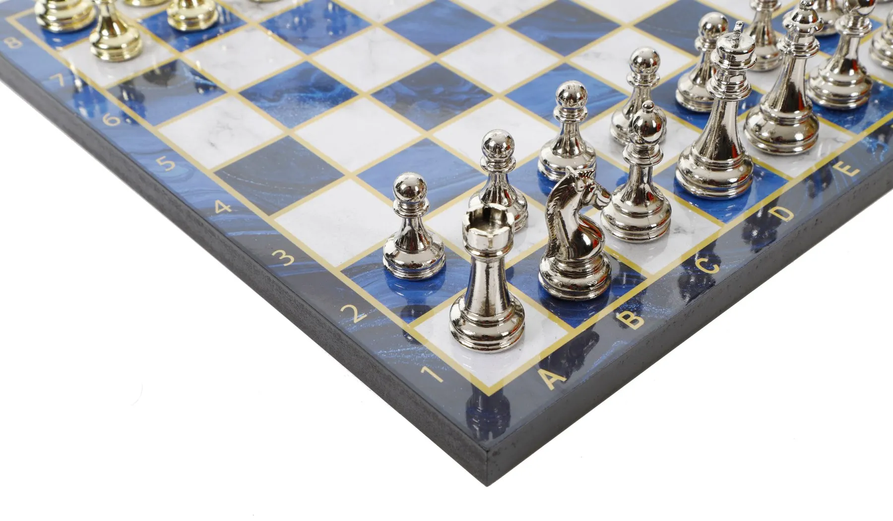 Роскошный Металлический Набор шахматных фигур с хромированным классическим