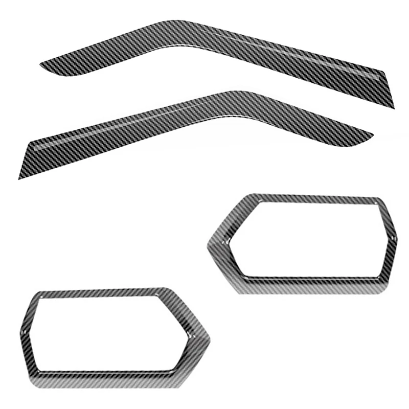 

2 Set Car Accessories: 1 Set Air Conditioning Vent Decorative Cover & 1 Set Center Control Panel Armrest Cover