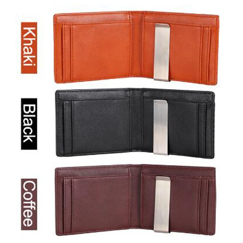 

New Rfid Carbon Fiber Men Money Clip Wallets Case Card Money Bag Holder Metal Purse Thin Slim