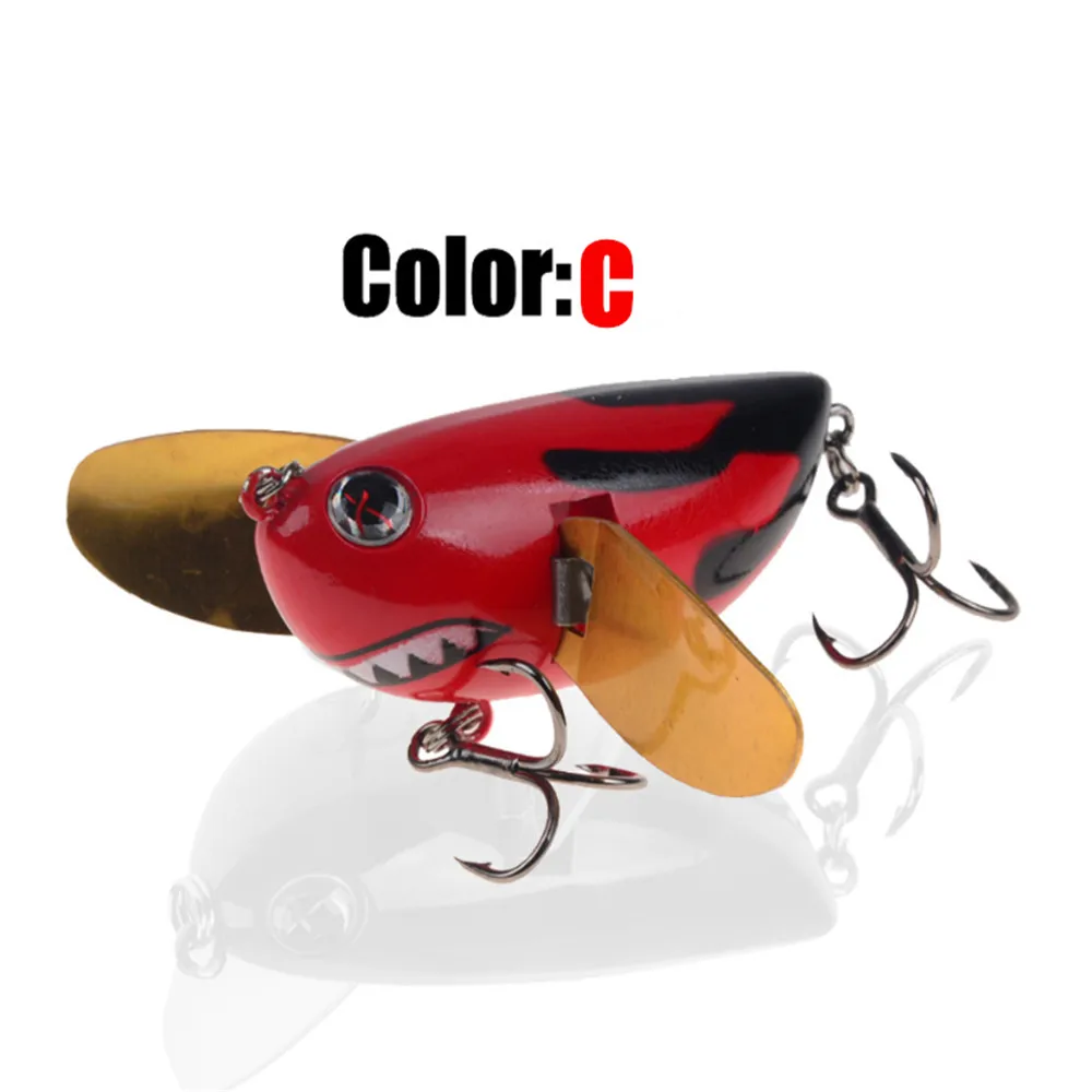 C 1 шт. Поверхностная приманка наживка 6 см 12,7 г плавающая наживка Топ воды Crankbait воблер, твердая Поппер приманка Whopper Plopper твердая приманка - Цвет: C