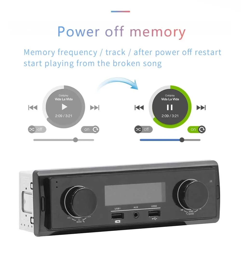 1 Din Автомобильный MP3 плеер карта U диск радио Bluetooth 3 порта USB 12 в аудио авторадио FM AM