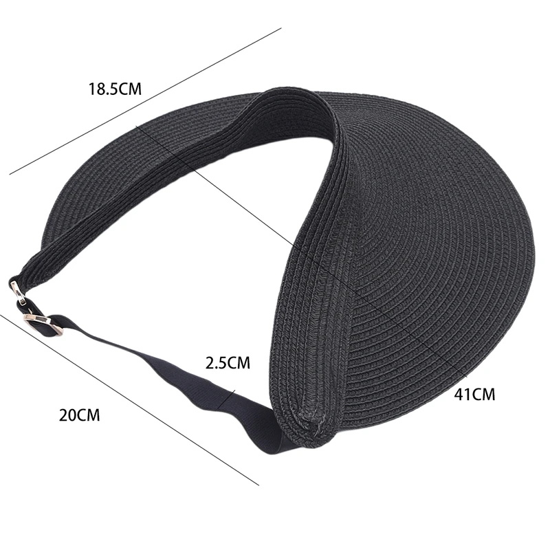 

Brand New Spring Summer Visors Cap Foldable Wide Large Brim Sun Hat Beach Hats For Women Straw Hat Wholesale Chapeau