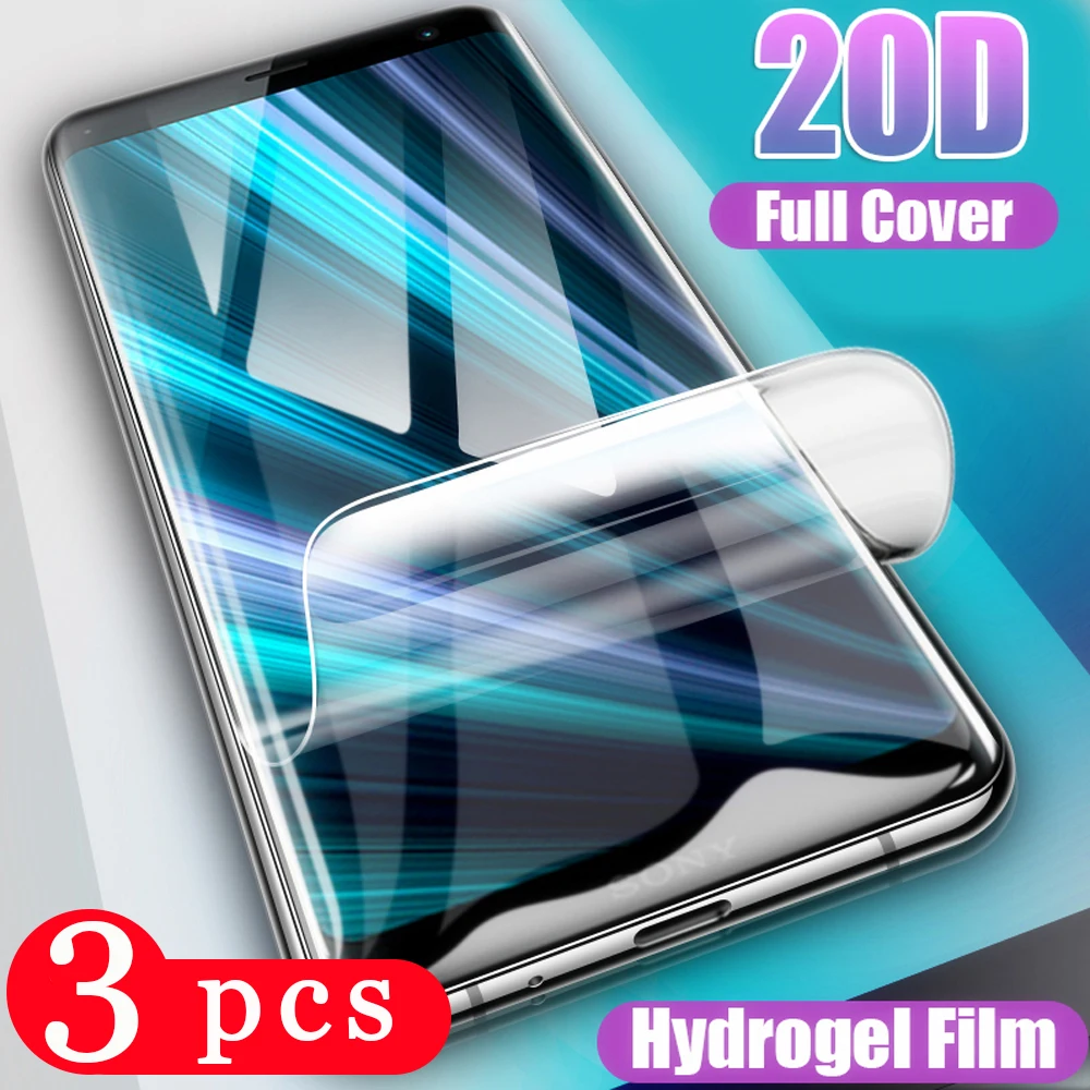 

3Pcs soft full cover for xiaomi mi A2 lite hydrogel film for xiaomi mi A3 lite protective film phone screen protector Not Glass