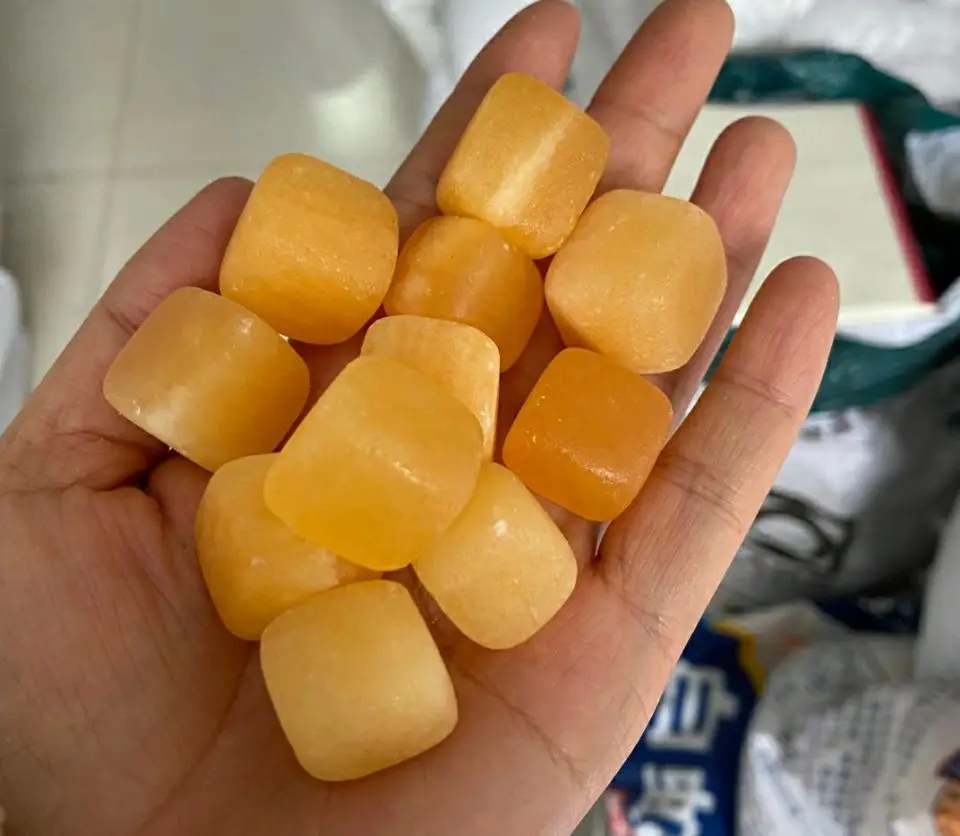 

5pcs Natural Yellow Topaz Jade block Polished Shaped Crystal Stone Healing Decor Gift Natural Quartz Crystals