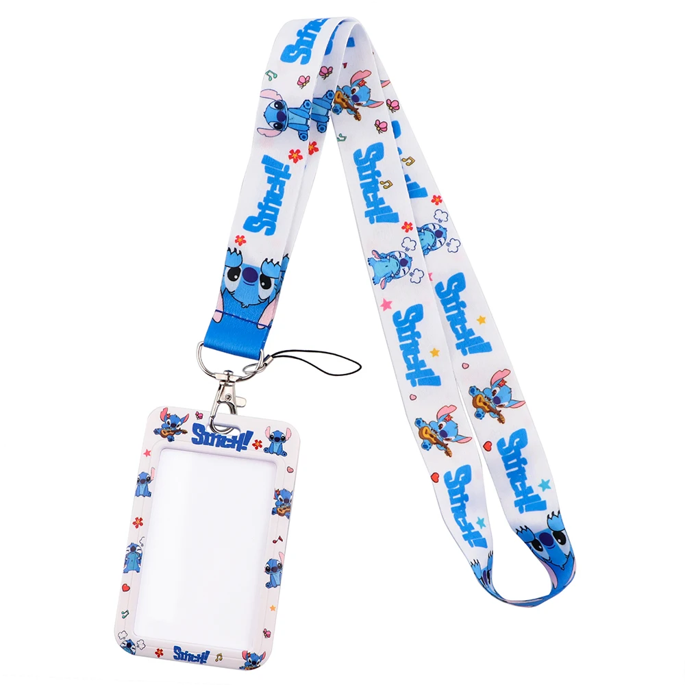 YQ367 мультяшный шнурок синий белый для телефона веревка ключей удостоверения