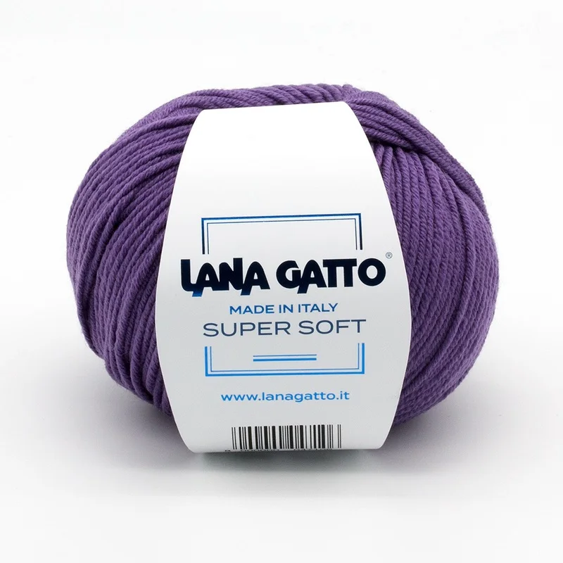 Пряжа Лана Гатто Супер Софт Италия Мериносовая шерсть 100% Lana Gatto Super Soft 50гр /