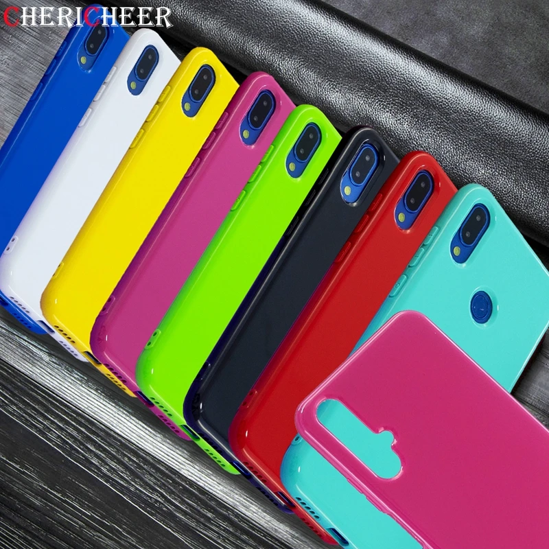 Блестящий цветной силиконовый гелевый Чехол для huawei Nova 5 T Мягкий блестящий чехол