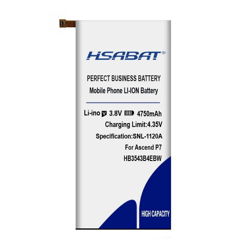 HSABAT 4750mAh HB3543B4EBW Аккумулятор для Huawei Ascend P7 P7-L07 L09 L00 L10 L05 L11