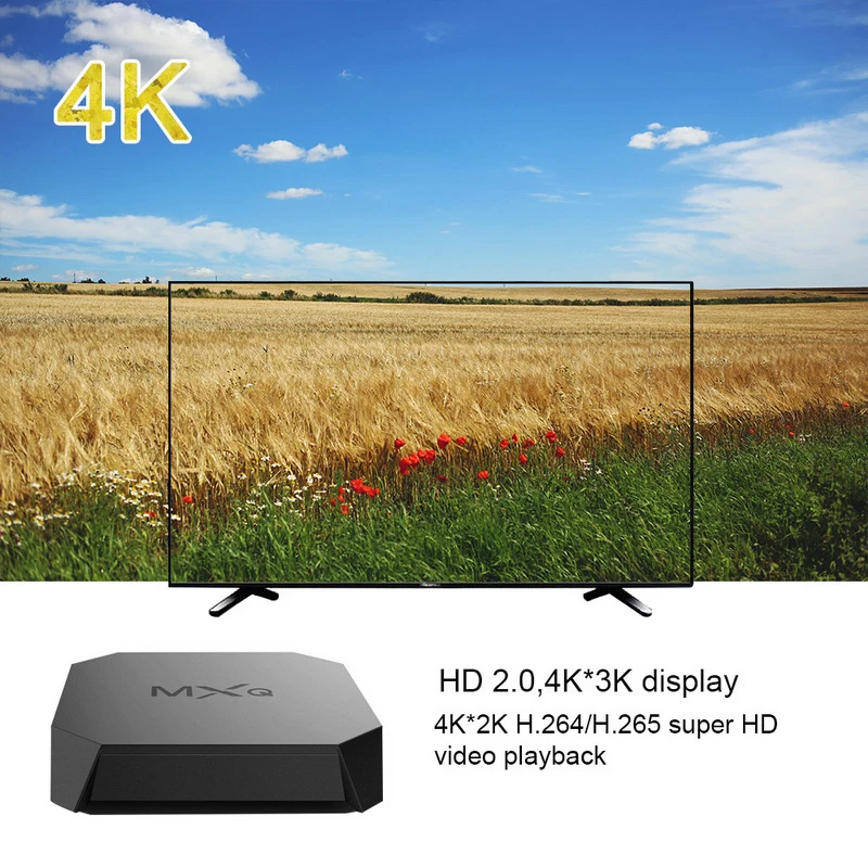 Умный блок для ТВ mxq PRO 4K Android 7,1 ТВ приставка Amlogic S905X3W Core 2 Гб 16 Гб H.265 PRO ip tv WiFi медиаплеер телеприставка
