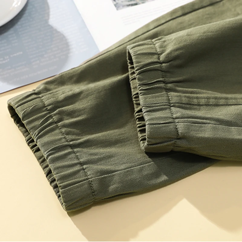 Женские брюки-карго с эластичным поясом