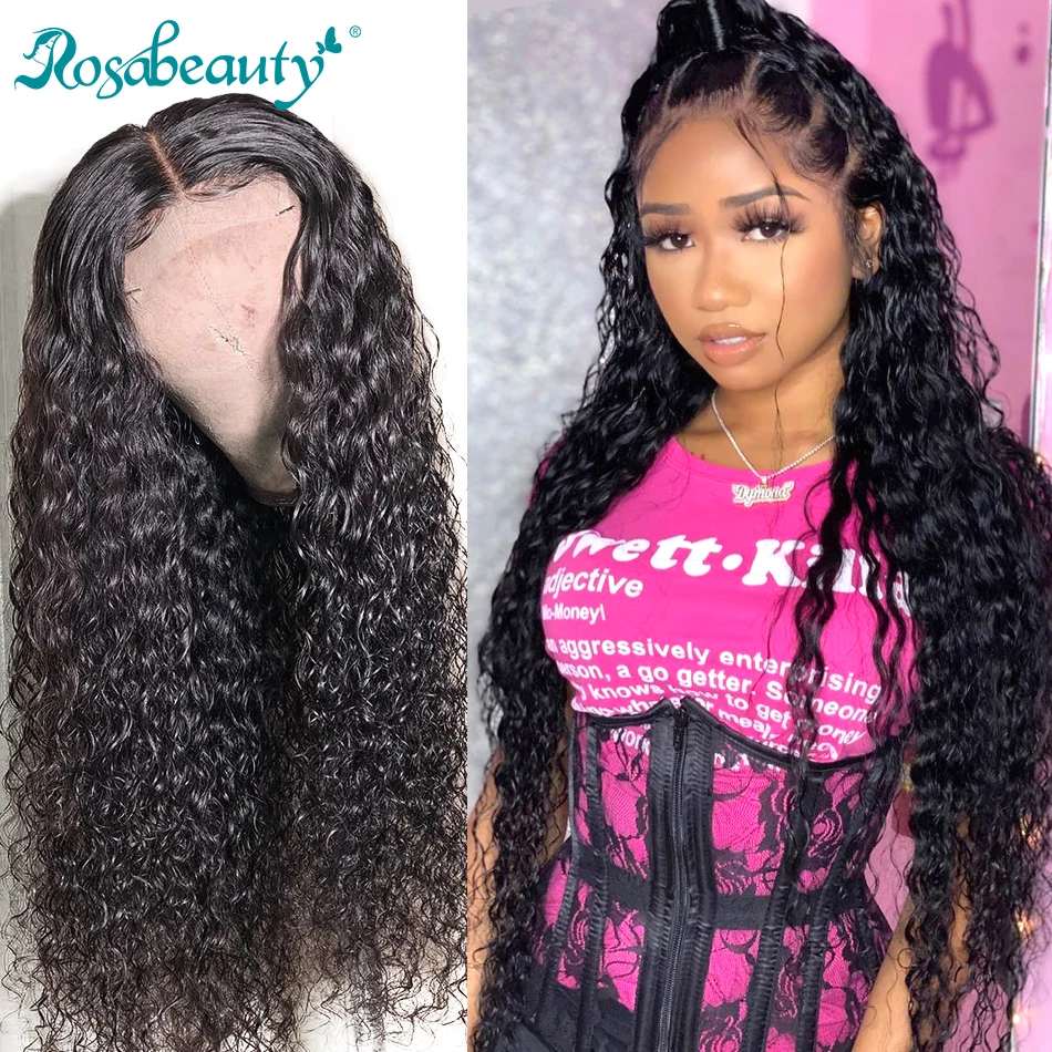 Rosabeauty 150 плотность малазийские кудрявые волосы на кружеве человеческие парики